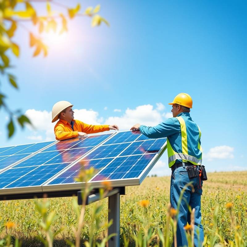 Captura de pantalla del video corporativo para la empresa de energía renovable 'EcoEnergía', mostrando una instalación de paneles solares.